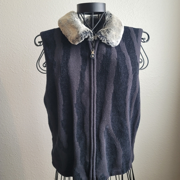 Haley Reserve Vest Faux Collar Full Zip Size M - Picture 14 of 15